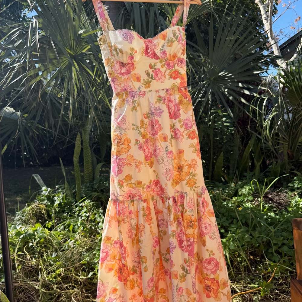 House of CB Floral Dress in Pink and Cream - Picture 5 of 6